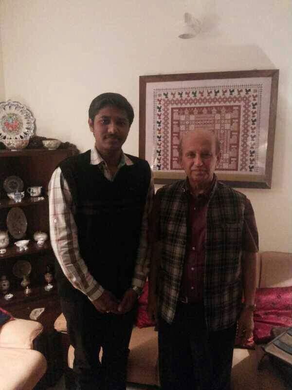 Meeting a senior mentor at his residence